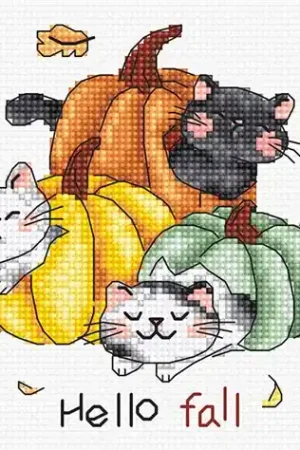 Money Back Guarantee Hello Fall L8078 Counted Cross Stitch Kit