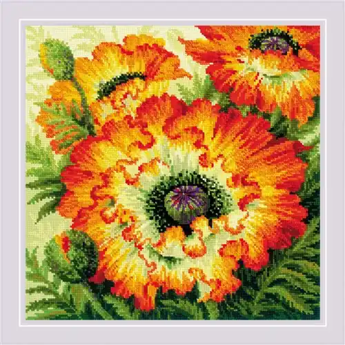 Must Have Fire Poppies R2080 Counted Cross Stitch Kit
