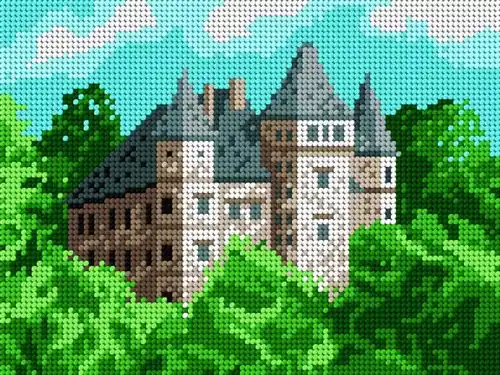 Professional Grade Gobelin canvas for halfstitch without yarn Castle 1292F