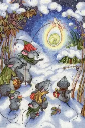 Christmas Time SNV-644 Counted Cross Stitch Kit Direct From Factory