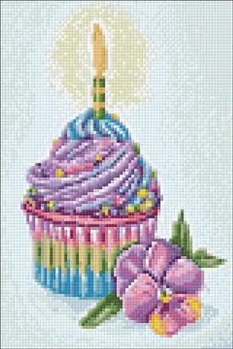 Celebration Cupcake Cs2720 7.87x11.81 inches Crafting Spark Diamond Painting Kit Final Sale