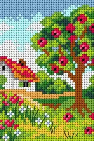 Needlepoint canvas for halfstitch without yarn Four Seasons - Summer 2842D - Printed Tapestry Canvas Buy Online