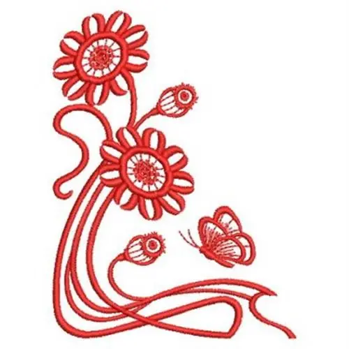 Art Nouveau Redwork Embroidery Design Buy Today