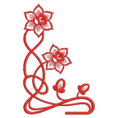Art Nouveau Redwork Embroidery Design Exclusive Offer