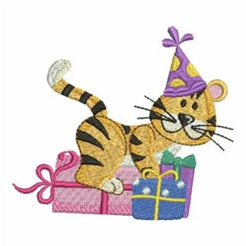 Birthday Gift Tiger Embroidery Design High Quality