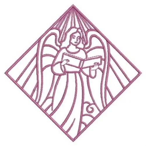Big Sale Redwork Stained Glass Angel Embroidery Design
