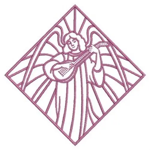 Price Cut Redwork Guitar Angel Embroidery Design