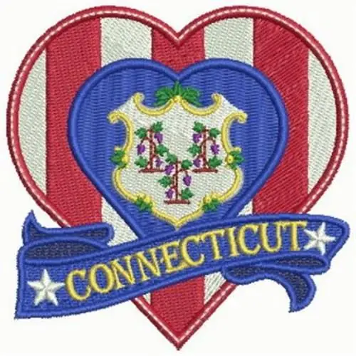 Buy Today Patriotic Cnnecticut Embroidery Design