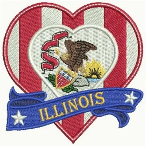 Shop Now Patriotic Illinois Embroidery Design