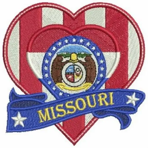 Patriotic Missouri Embroidery Design Last Chance