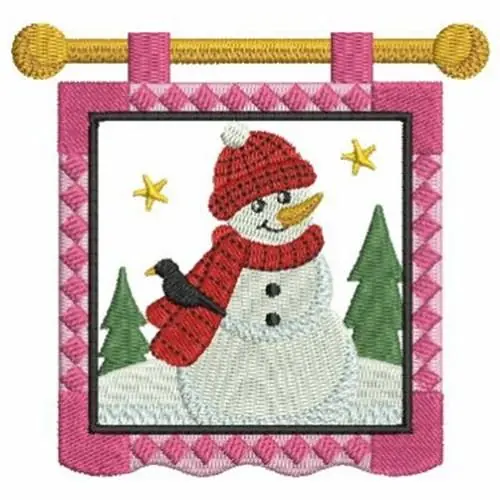 Snowman Hanging Embroidery Design Mega Sale