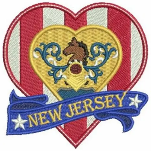 While Supplies Last Patriotic New Jersey Embroidery Design