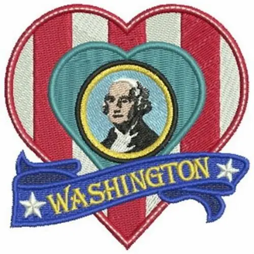 Limited Edition Patriotic Washington Embroidery Design