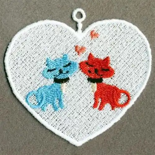 FSL Kitties in Love Embroidery Design Discount