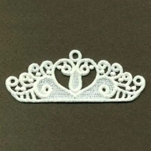 Modern Crown FSL Filigree Embroidery Design