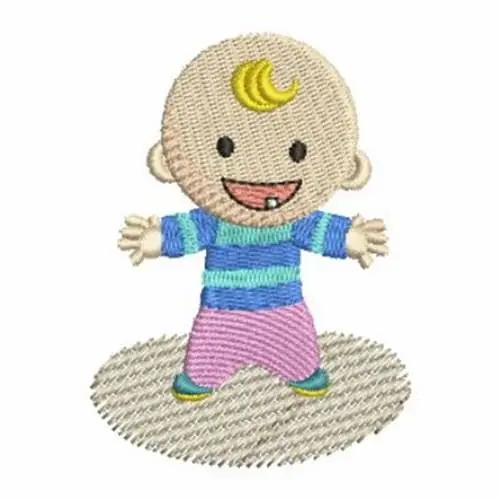 Standing Baby Embroidery Design Best Choice