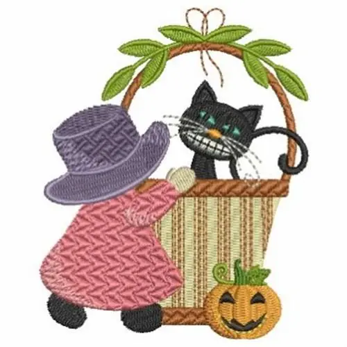 Flash Sale October Basket Embroidery Design