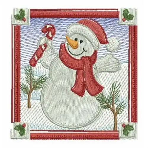 Christmas Painting Snowman Embroidery Design Get Yours