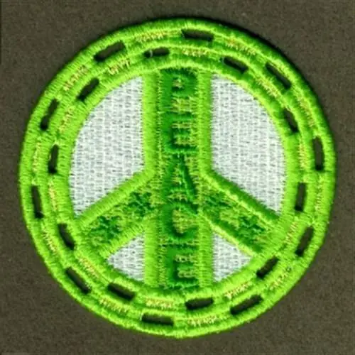 Deal FSL Peace Embroidery Design