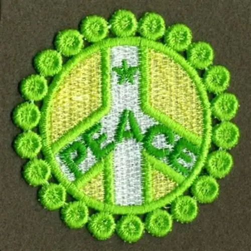 Order Now FSL Peace Embroidery Design