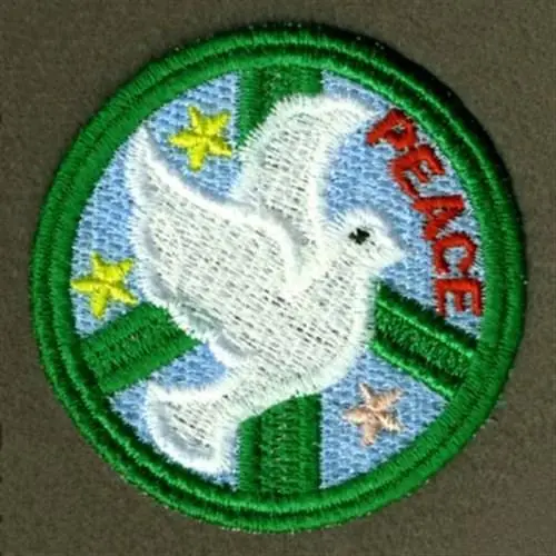 Free Shipping FSL Peace Embroidery Design