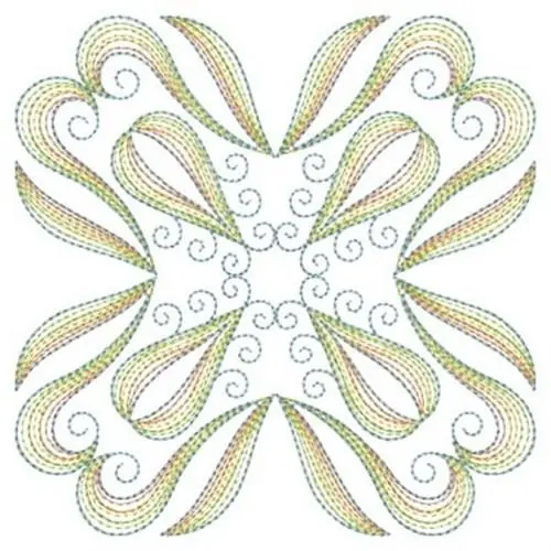 Colorful Square Ripples Embroidery Design Shop Now