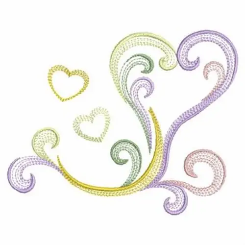 Hassle-Free Returns Valentines Hearts Colorful Embroidery Design