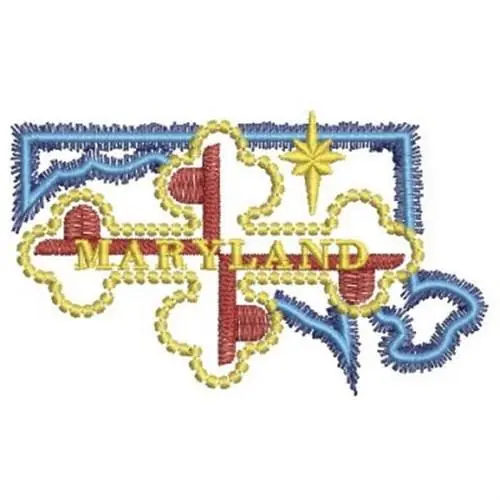 Instant Buy Neon Maryland Embroidery Design