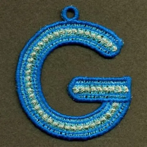 Popular FSL Silver Dots G Embroidery Design