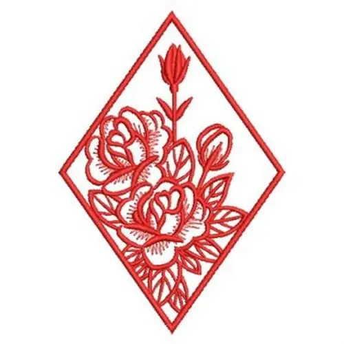 Sale Redwork Month of Rose Embroidery Design