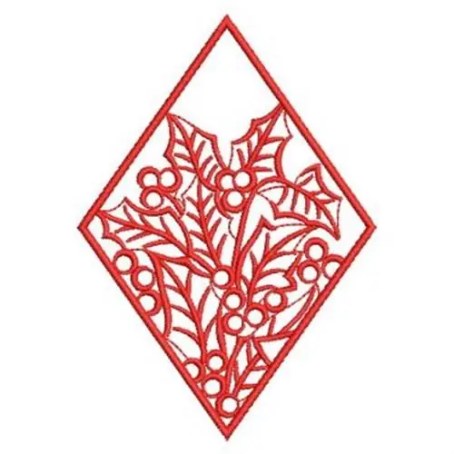 Today Only Redwork Month of Holly Embroidery Design