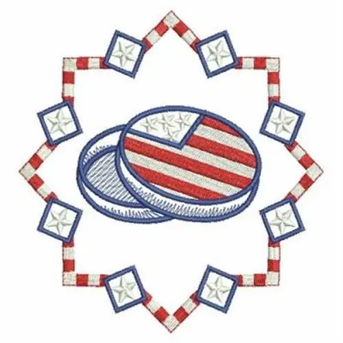 Patriotic Winter Embroidery Design Brand New