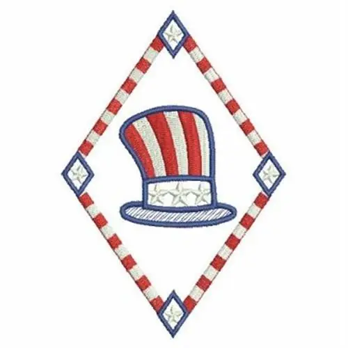 Patriotic Hat Embroidery Design Time-Limited