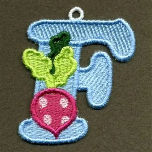 Handmade Fruits and Vegetables F Embroidery Design