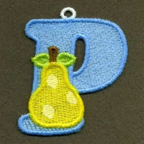 Original Fruits and Vegetables P Embroidery Design