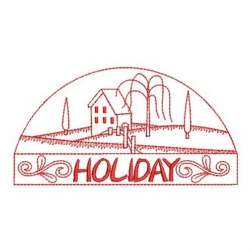Fresh Stock Redwork Holiday Embroidery Design