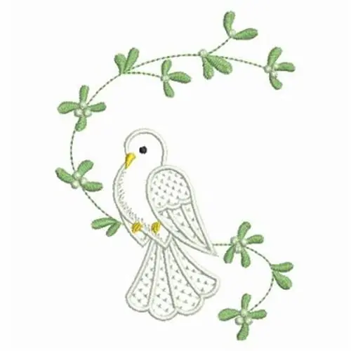 Place Order Christmas Dove Embroidery Design