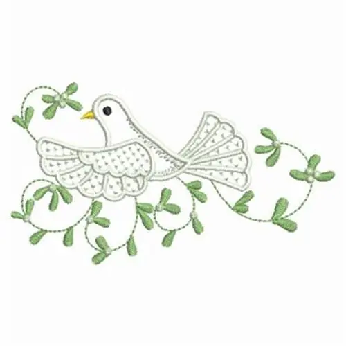 Holiday Dove Embroidery Design Low Price
