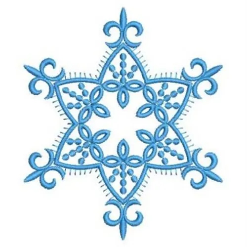 Warranty Included Christmas Snowflake Embroidery Design
