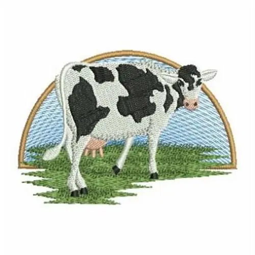 Buy Today Cow Semicircle Embroidery Design
