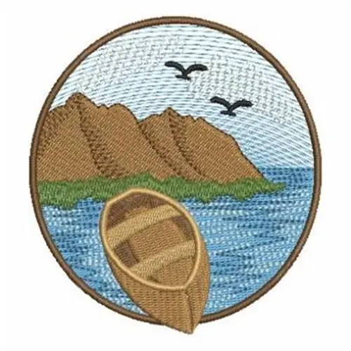 Tropical Island Embroidery Design Low Price