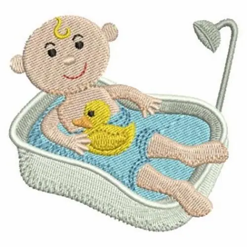 Bath Duck Embroidery Design One Day Deal