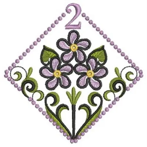 Factory Price Flower Month Embroidery Design