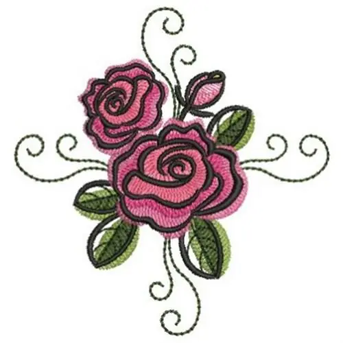 Watercolor Rose Embroidery Design New Arrival