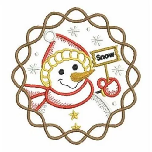 Snow Snowman Embroidery Design Best Choice