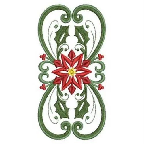Latest Heirloom Poinsettia Embroidery Design