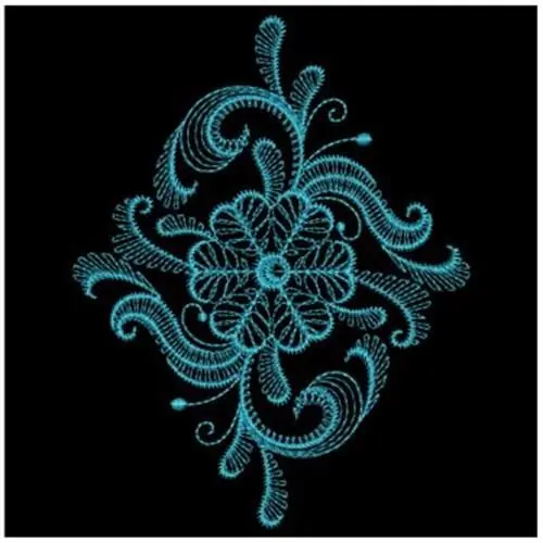 Buy Online Coil Flower Diamond Embroidery Design