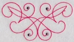 One Day Deal Swirled Embellishment Embroidery Design