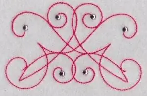Brand New Swirly Decoration Embroidery Design