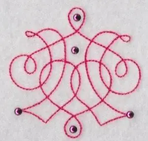 Decorative Flourish Embroidery Design Worldwide Shipping